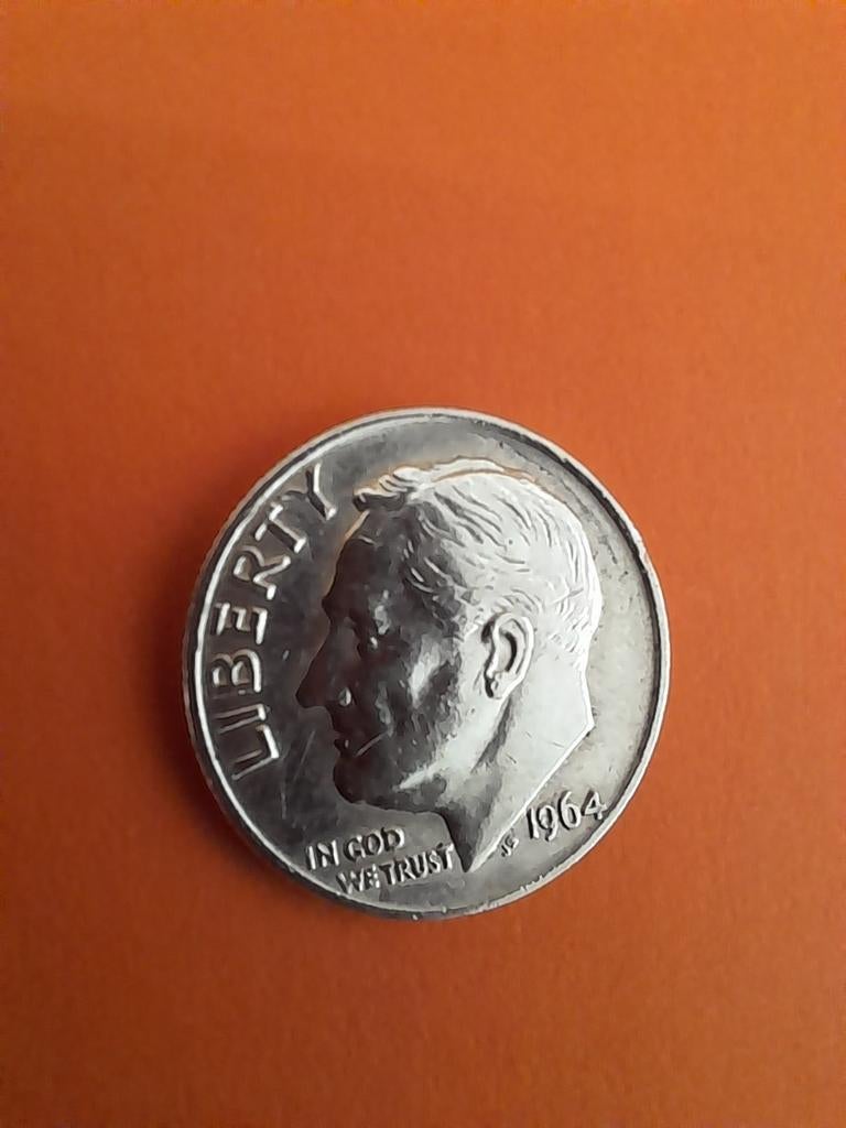Amerika One Dime 1964, Postzegels en Munten, Munten | Amerika, Ophalen