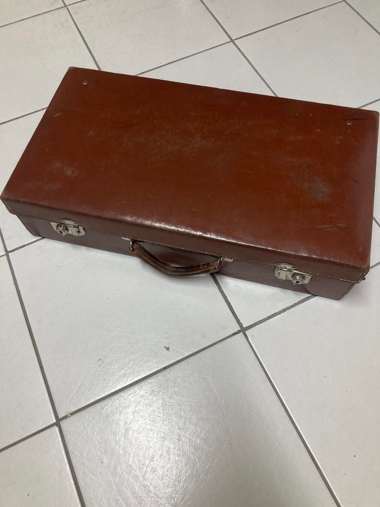 Valise  cuir vintage, Enlèvement ou Envoi, Moins de 35 cm, Utilisé, Cuir