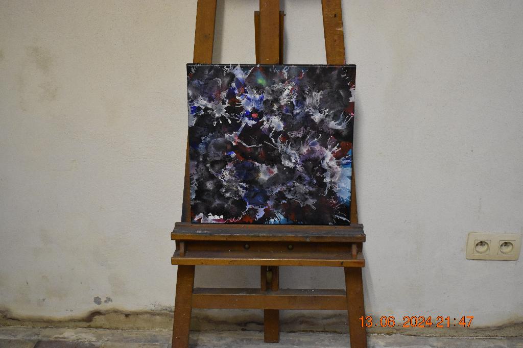 Peinture abstraite, serie no (35) par joky kamo, Antiquités & Art, Enlèvement, Gouache, Abstrait