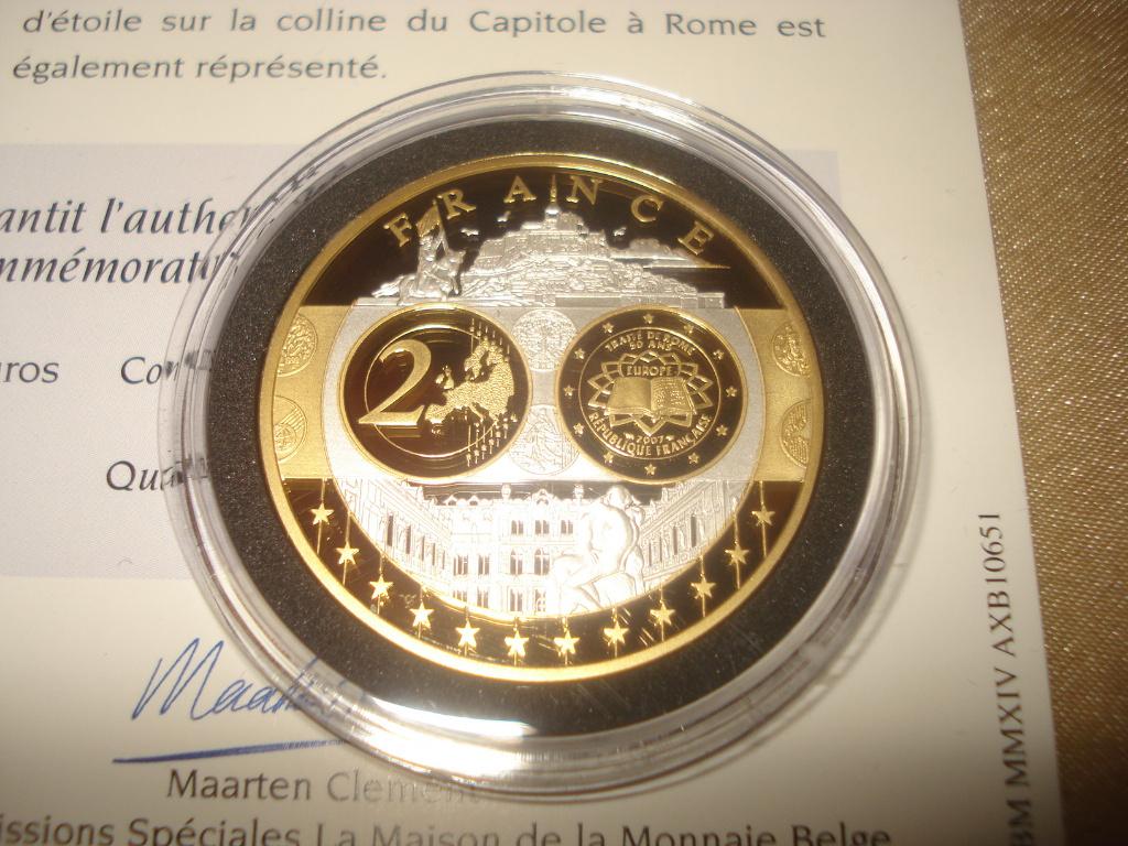 Pièce Commémorative France Arg/Plaqué Or Hommage à l'Euro, Timbres & Monnaies, Monnaies | Europe | Monnaies euro, Série, Autres valeurs