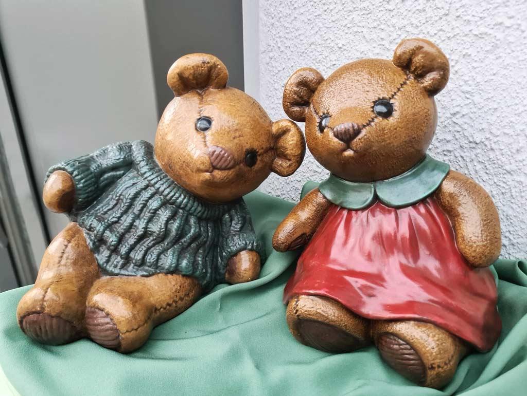 2stenen beertjes voor 8,00 - hoogte 20 cm - perfecte staat, Enlèvement, Comme neuf