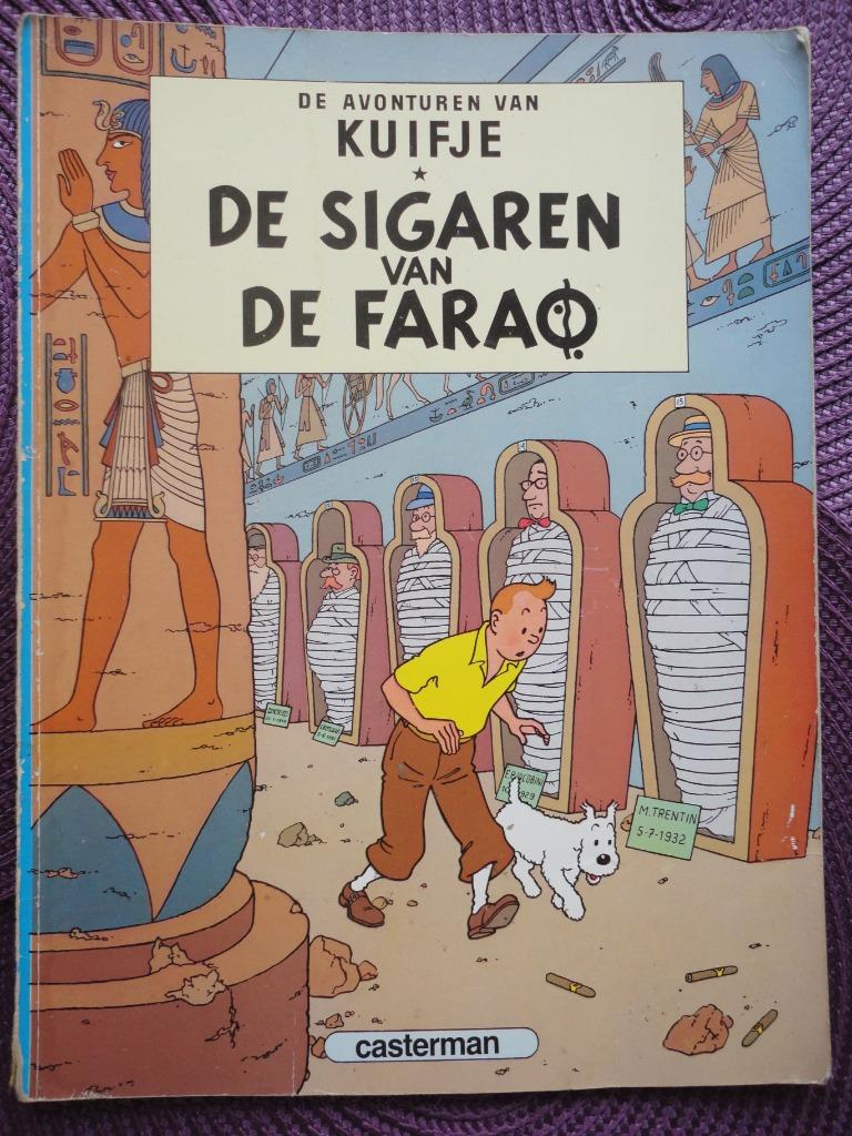 Tintin - les cigares du pharaon (Hergé) - 1986, Boeken, Gelezen, Eén stripboek, Ophalen of Verzenden, HERGE