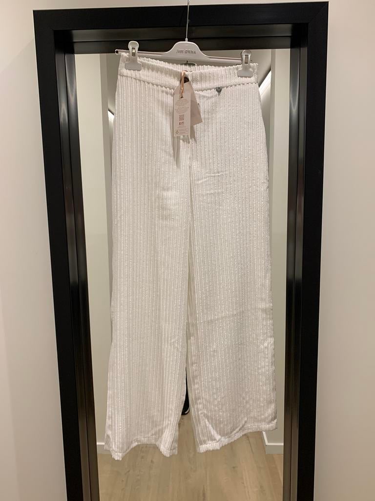 Witte broek dikke rib Amelie small, Ophalen of Verzenden, Nieuw