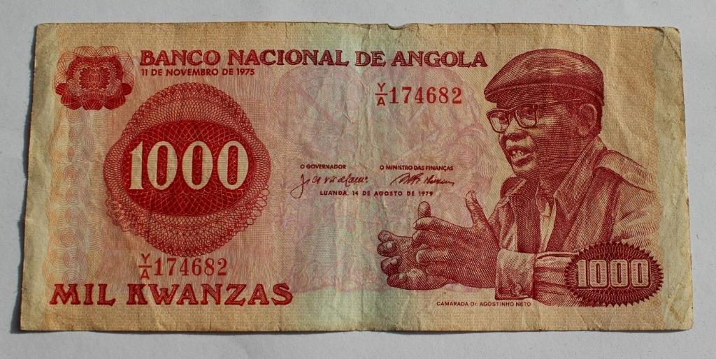 ANCIEN BILLET DE 1000 KWANZAS d'ANGOLA 1979, Enlèvement ou Envoi, Autres pays, Billets en vrac