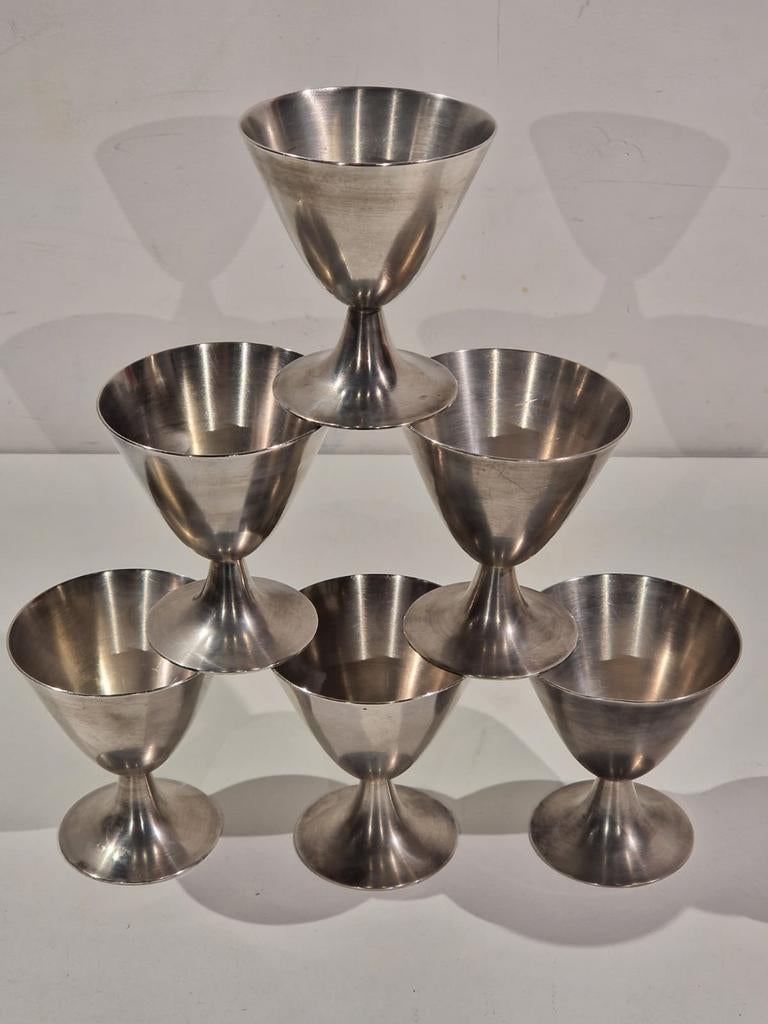 Christofle verzilverde kelk , bekers , inhoud een 10 cl, Ophalen of Verzenden