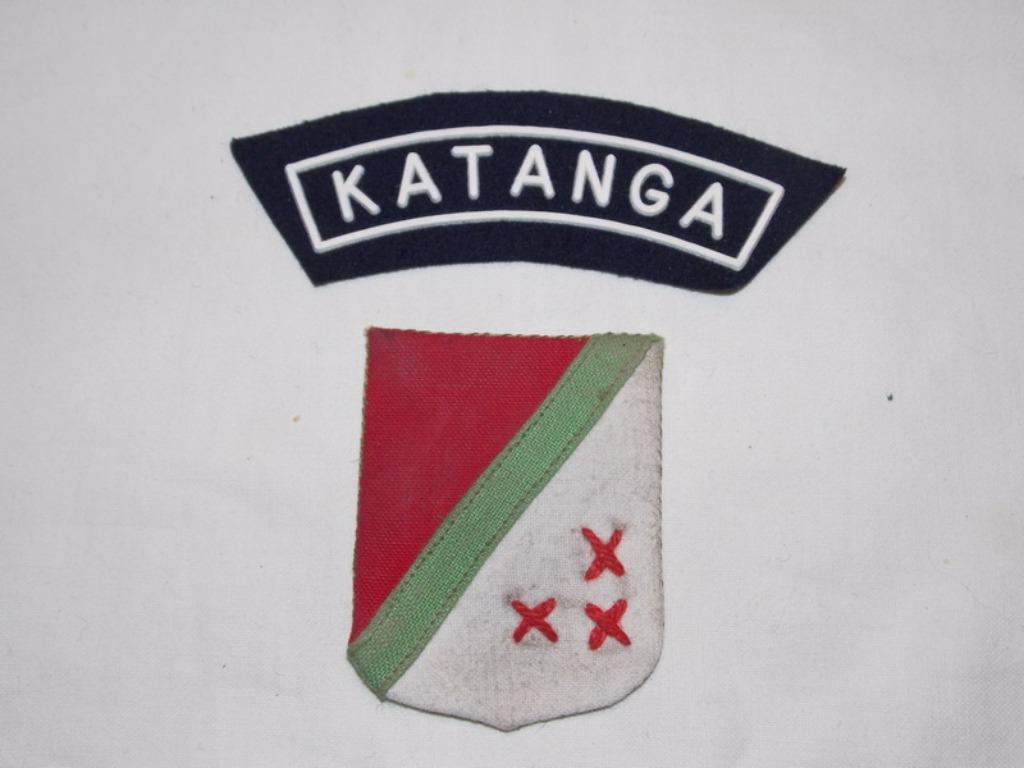 Katanga armpatch en katanga shoulder title, Ophalen of Verzenden, Landmacht, Embleem of Badge