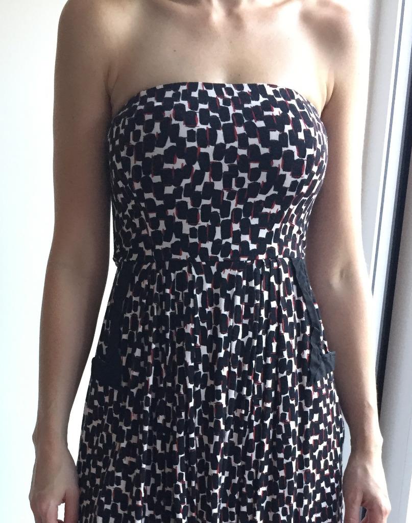 Strapless Bandeau Jurkje van Mango (Maat S), Mango, Blauw, Ophalen of Verzenden, Zo goed als nieuw
