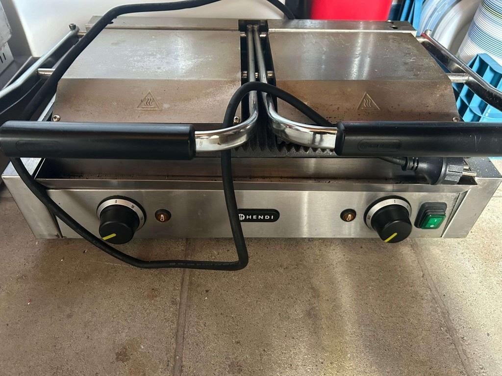 Hendi Contactgrill - 2 Platen, Ophalen, Gebruikt, Tafelgrill
