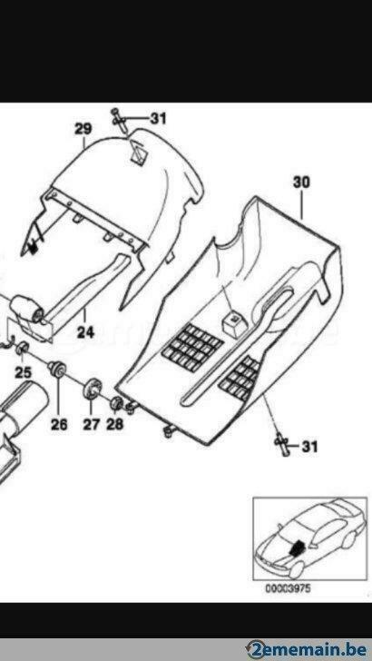 Bmw serie 5 e 39,cache partie inférieur colonne volant noir, Autos : Pièces & Accessoires, Neuf, BMW