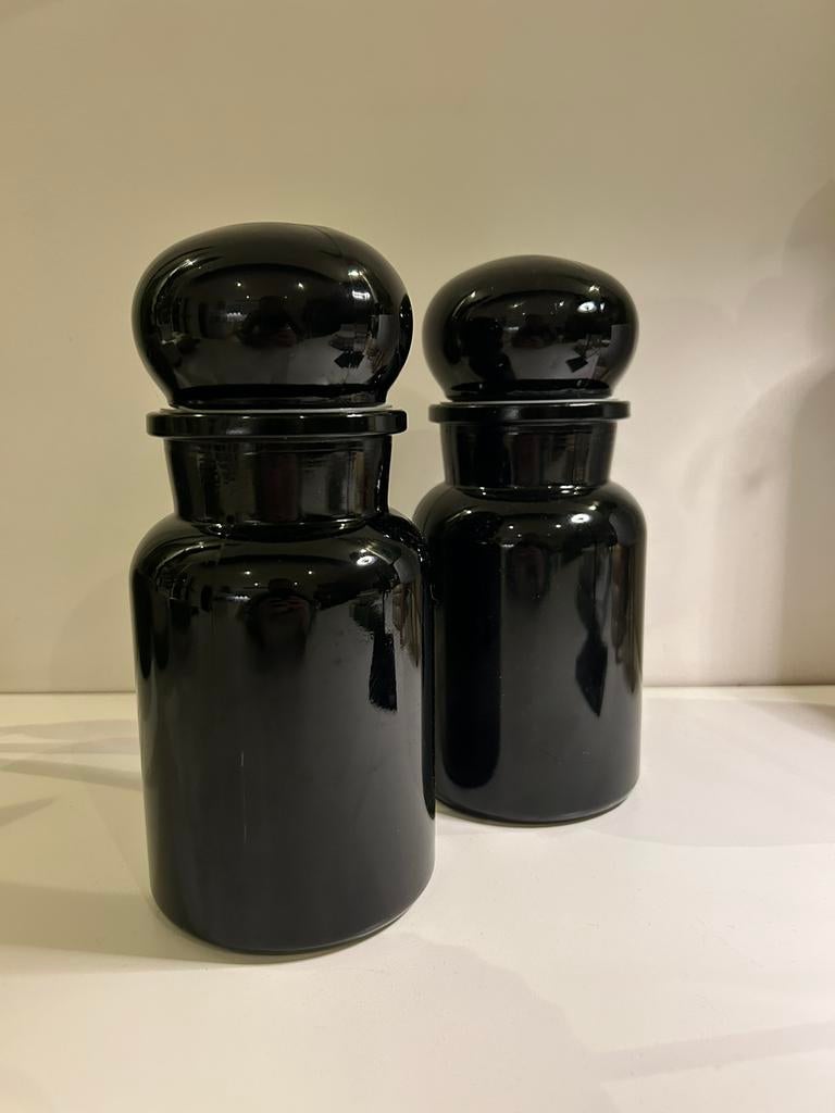 Vintage apothekerspotten zwart 2 stuks, Enlèvement, Comme neuf