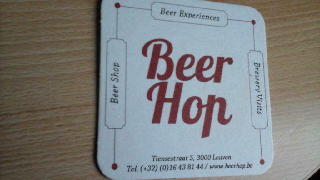 Kartonnen onderzetter "Beer Hop Leuven" 9x9 cm, Ophalen of Verzenden, Nieuw, Viltje(s)