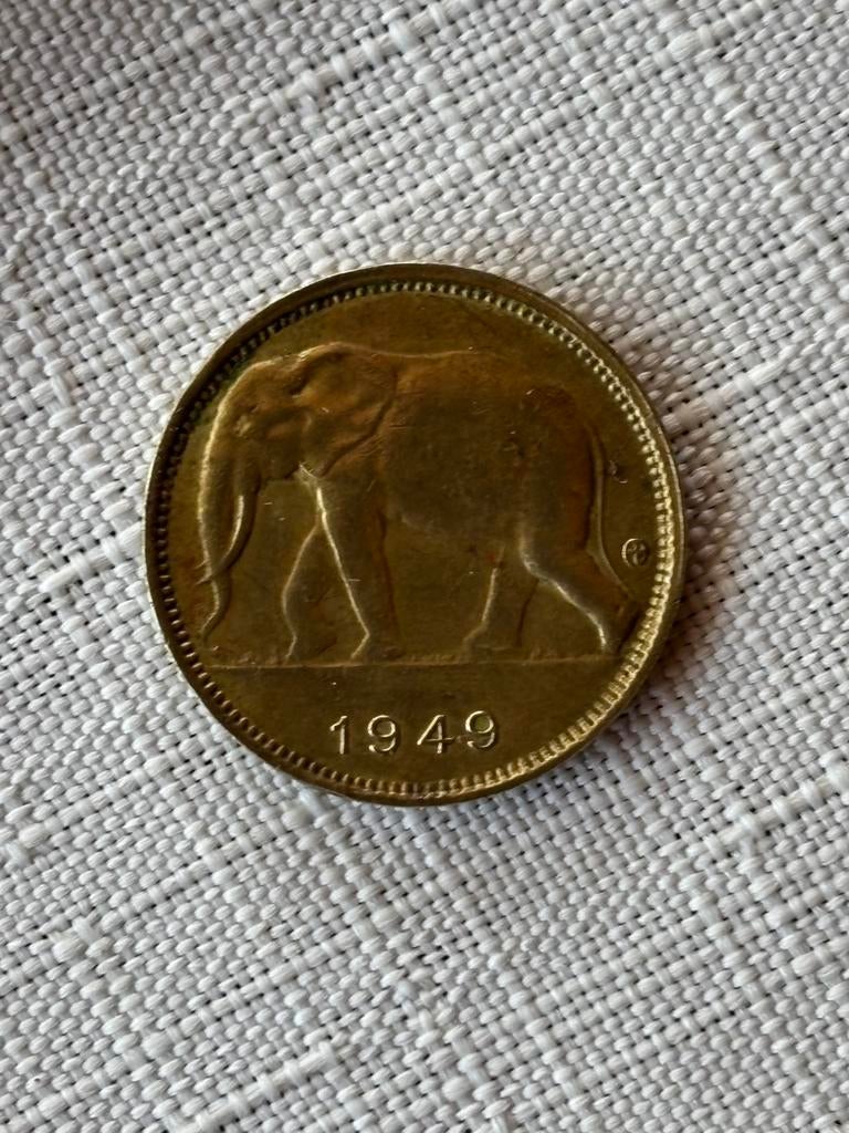 Pièce de 1 franc Congo belge 1949, Enlèvement ou Envoi, Autres pays, Monnaie en vrac