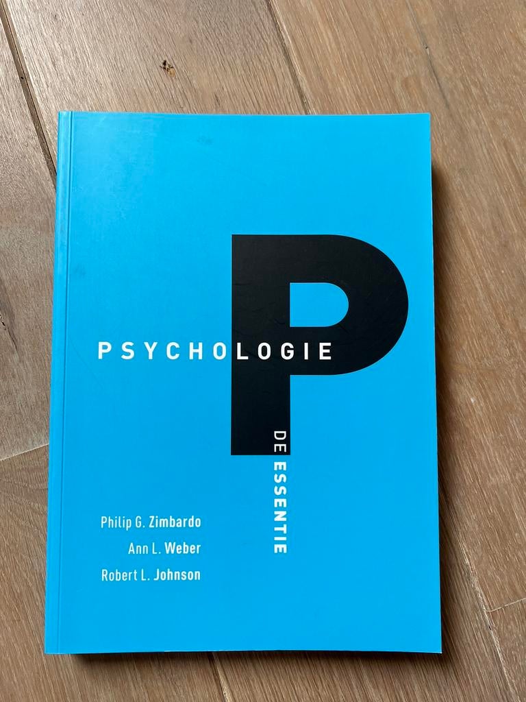 Boek ‘Psychologie - De essentie’ van Pearson Education, Boeken, Ophalen of Verzenden, Zo goed als nieuw, Philip G. Zimbardo; A.L. Weber; R.L. Johnson