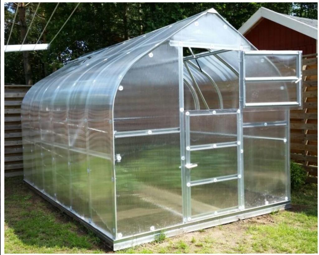 Serre 	Iris 2,5 x vanaf 2m 5m² 4 of 6 mm hobbykas tunnelkas, Tuin en Terras, Kassen, Nieuw, Kweekkas, Staal, Polycarbonaat, Verzenden