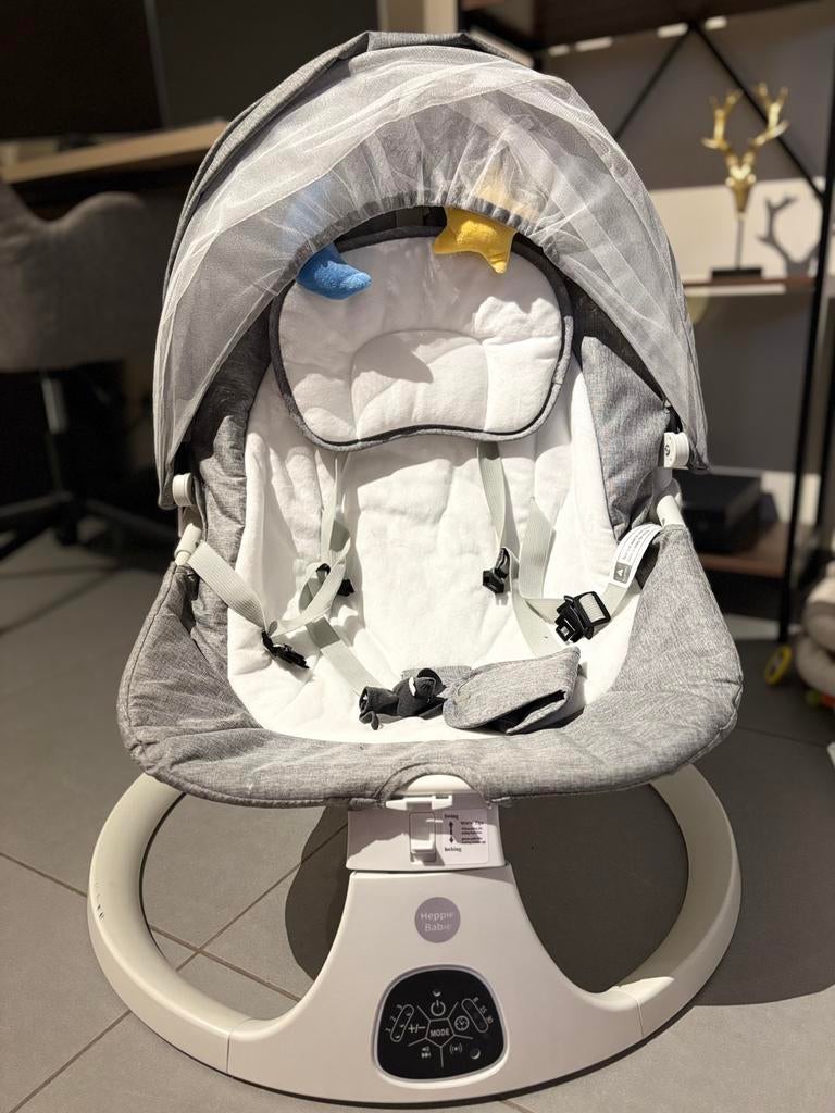 Wipstoel HeppieBabie Elektrische Muziek en Swing Opties, Kinderen en Baby's, Wipstoeltjes, Ophalen, Zo goed als nieuw, Wipstoel