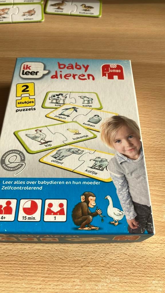 Ik leer babydieren, puzzel Jumbo, Hobby en Vrije tijd, Ophalen, Gebruikt