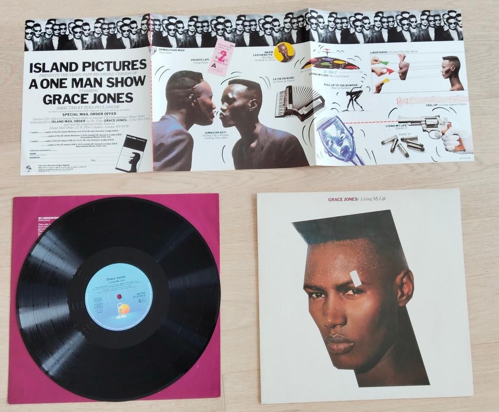 Lp Grace Jones - Vivre ma vie, Enlèvement, Comme neuf