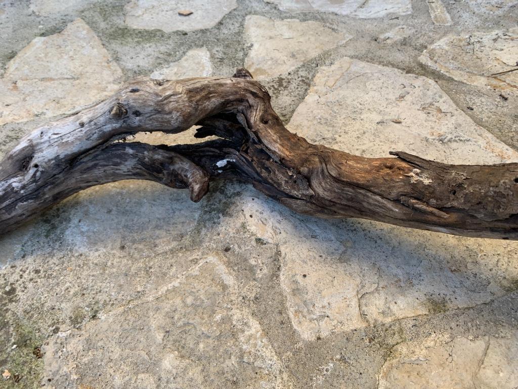Bois flotté de rivière coudé, partiellement creux 86cm N317, Antiquités & Art, Art | Sculptures & Bois, Envoi