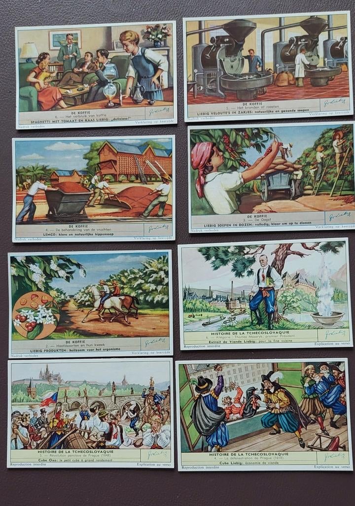 Mooi lotje oude chromo's Liebig.  57 stuks, Verzamelen, Foto's en Prenten, Ophalen of Verzenden