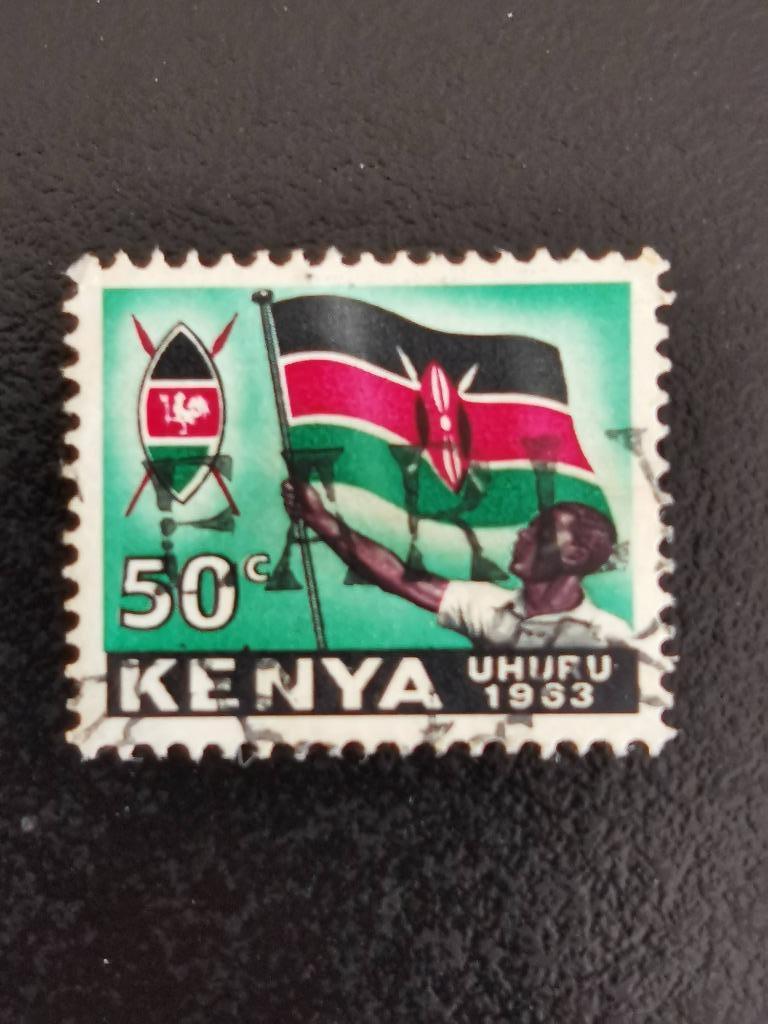 Kenya 1963 - vlag, Ophalen of Verzenden, Gestempeld