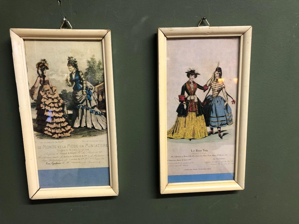 Set Frans Brocante Dames Mode prentjes, Antiek en Kunst, Verzenden