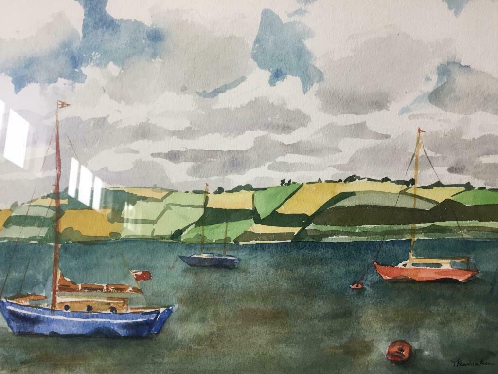 Schilderij waterverf / aquarelle Maryse Ramakers Brussel, Ophalen of Verzenden