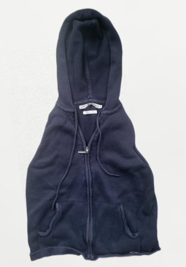 Sweat à capuche zippé Tommy Hilfiger femme – Bleu marine, Taille 38/40 (M), Enlèvement ou Envoi, Comme neuf, Bleu