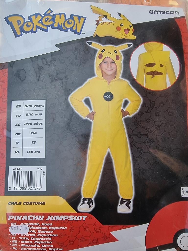Deguisement enfant Pikachu 8/10 ans, Enfants & Bébés, Enlèvement ou Envoi, Comme neuf, Garçon ou Fille, Autres types
