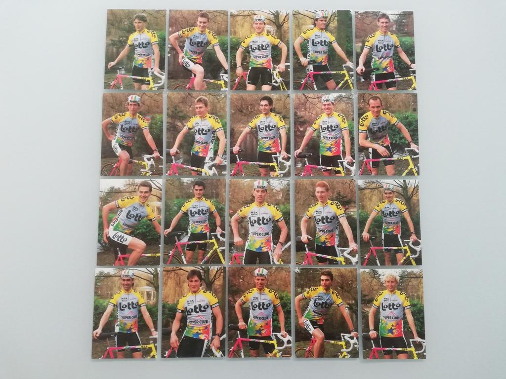 Oude postkaarten wielrenners Lotto/Super Club, Hobby en Vrije tijd, Ophalen of Verzenden, Zo goed als nieuw, Meerdere plaatjes