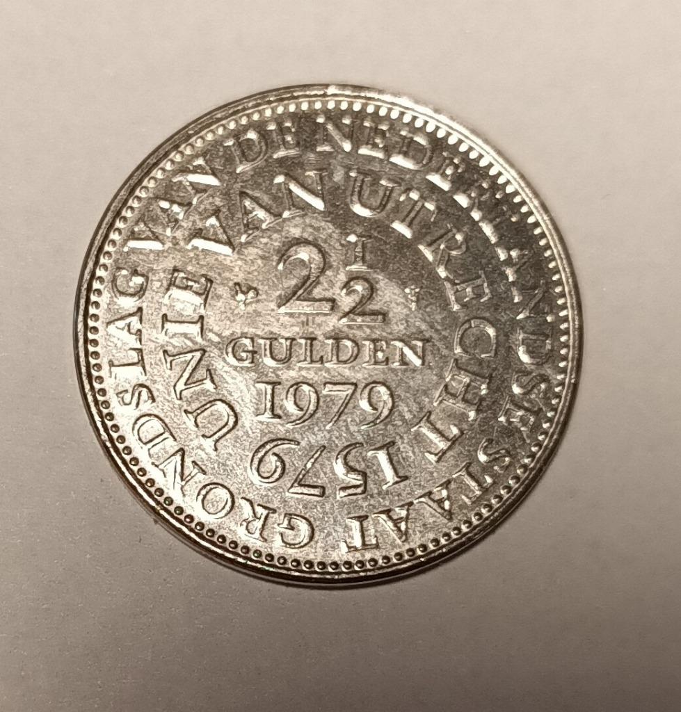 pièce de 2 1/2 gulden florin 1979 nederland pays bas Juliana, Enlèvement ou Envoi, 2½ florins