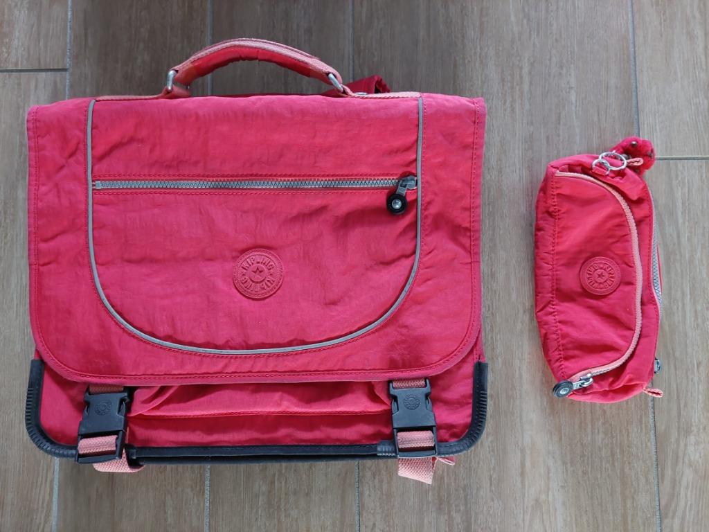 Kipling boekentas + pennenzak, Ophalen, Gebruikt