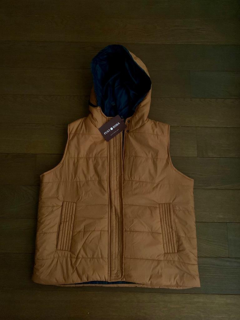 Veste matelassé avec capuche et sans manches, Brun, Enlèvement, Puntroma, Taille 42/44 (L)