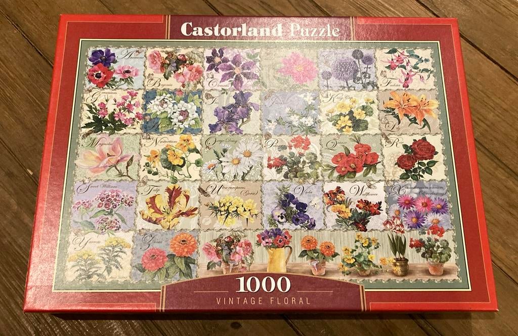 Puzzel 1000 - Castorland - Vintage Floral, Ophalen of Verzenden, 500 t/m 1500 stukjes, Zo goed als nieuw, Legpuzzel