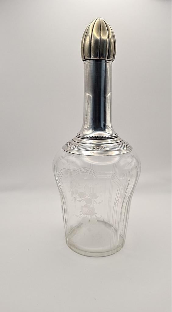 baccarat zilveren kristal fles, Antiek en Kunst, Verzenden