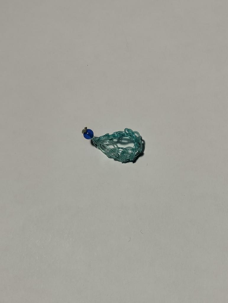 Turkooise elastische ring, Ophalen, Gebruikt, Blauw, Dame