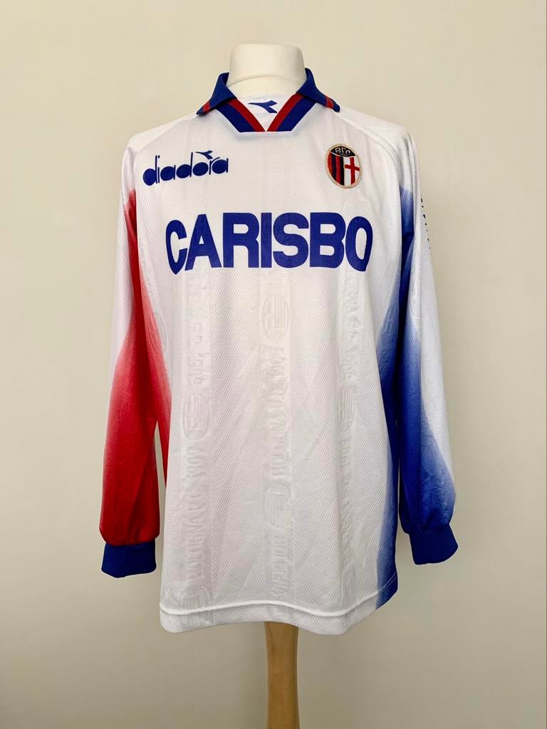 Bologna Football Club 90s Training Diadora Italy shirt, Sports & Fitness, Football, Utilisé, Maillot, Taille L, Enlèvement ou Envoi