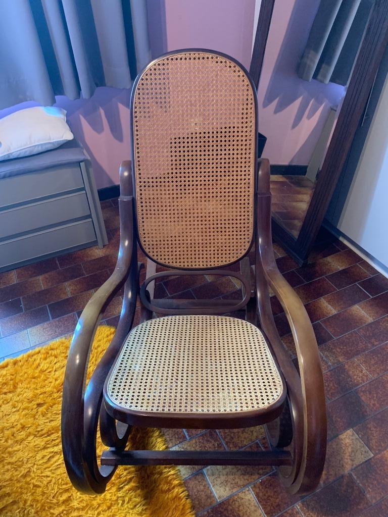 Schommelstoel, Ophalen, Gebruikt, Bruin, Vintage