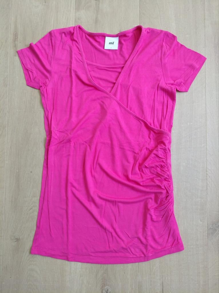 Zwangerschapskledij T-shirt Mamalicious maat small, Mamalicious, Zo goed als nieuw, Roze, Maat 36 (S)