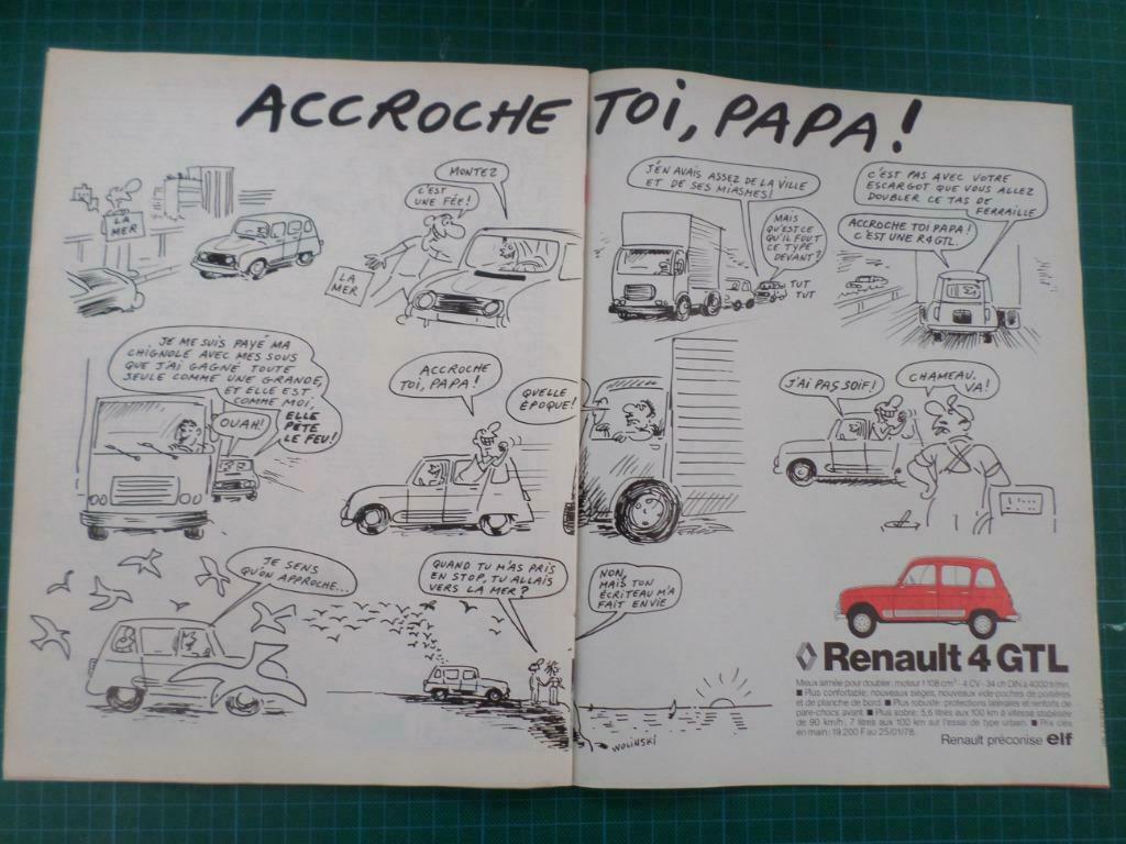 Renault 4 GTL (dessin de Wolinsky) - publicité papier - 1978, Enlèvement ou Envoi, Utilisé, Autres types