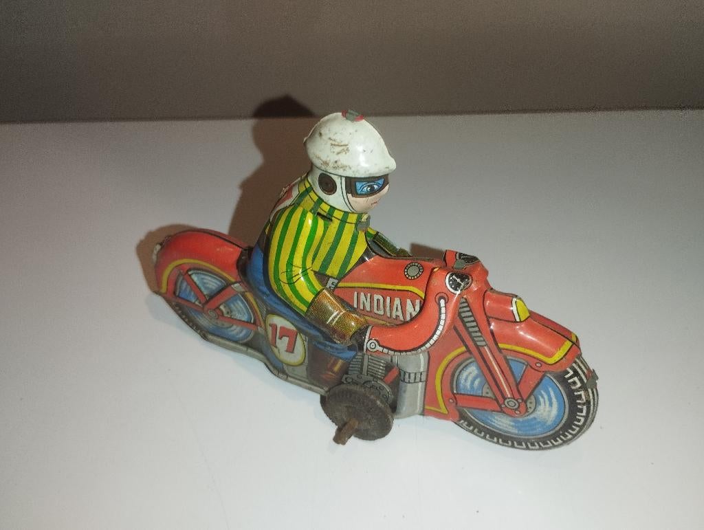 Vintage Moto Jouet tôle lithographiée a friction 50-60's, Enlèvement ou Envoi
