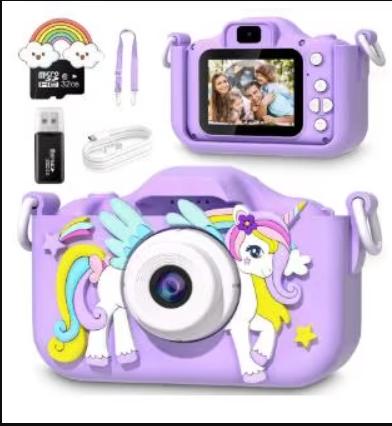 Leuke digitale camera voor kinderen 1080p Eenhoorn, Ophalen of Verzenden, Nieuw, Overige Merken, 8 keer of meer