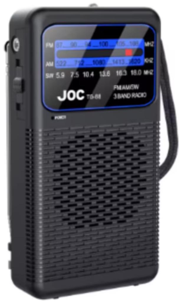 Draagbare FM / AM / SW noodradio zwart met LED, Ophalen of Verzenden, Nieuw, Radio