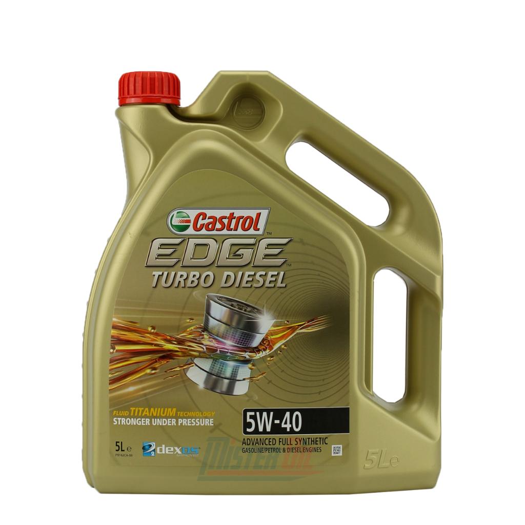 Castrol Edge Turbo Diesel 5W40 - 5 Litres, Auto diversen, Onderhoudsmiddelen, Ophalen of Verzenden