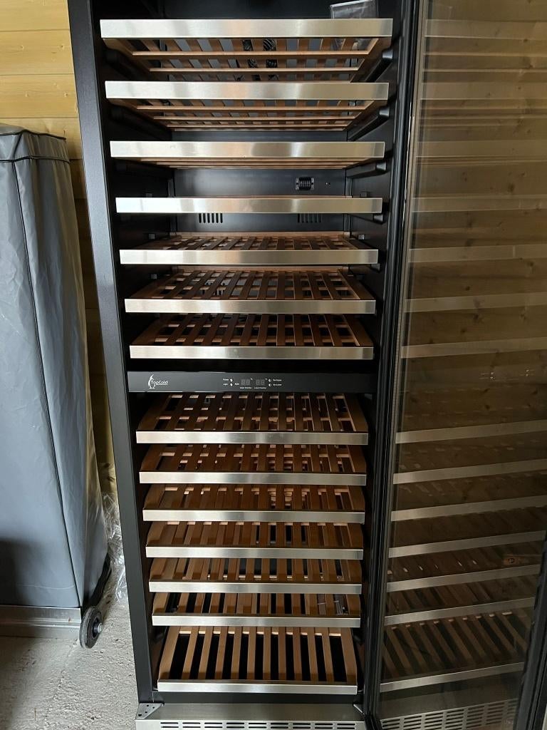 TopCold Wijnklimaatkast - 2 temperaturen - 77+77 flessen, Ophalen, 200 liter of meer, 160 cm of meer, Zo goed als nieuw
