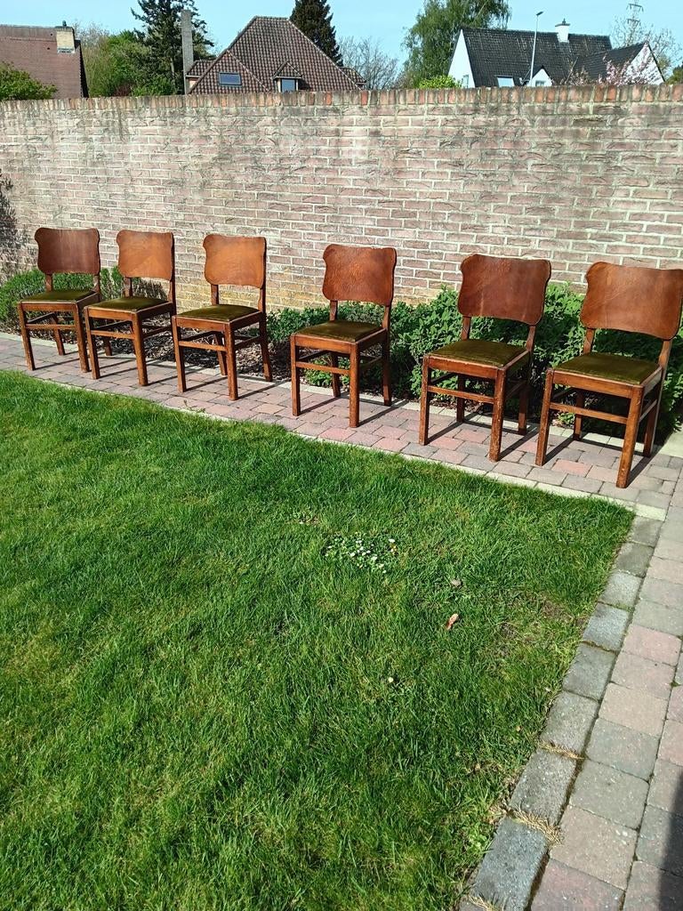 Zes antiek stoeltjes €54, Antiek en Kunst, Ophalen