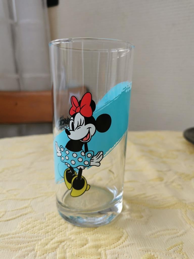 Glas Mickey and friends Aldi. Minnie., Verzamelen, Ophalen of Verzenden, Zo goed als nieuw, Waterglas