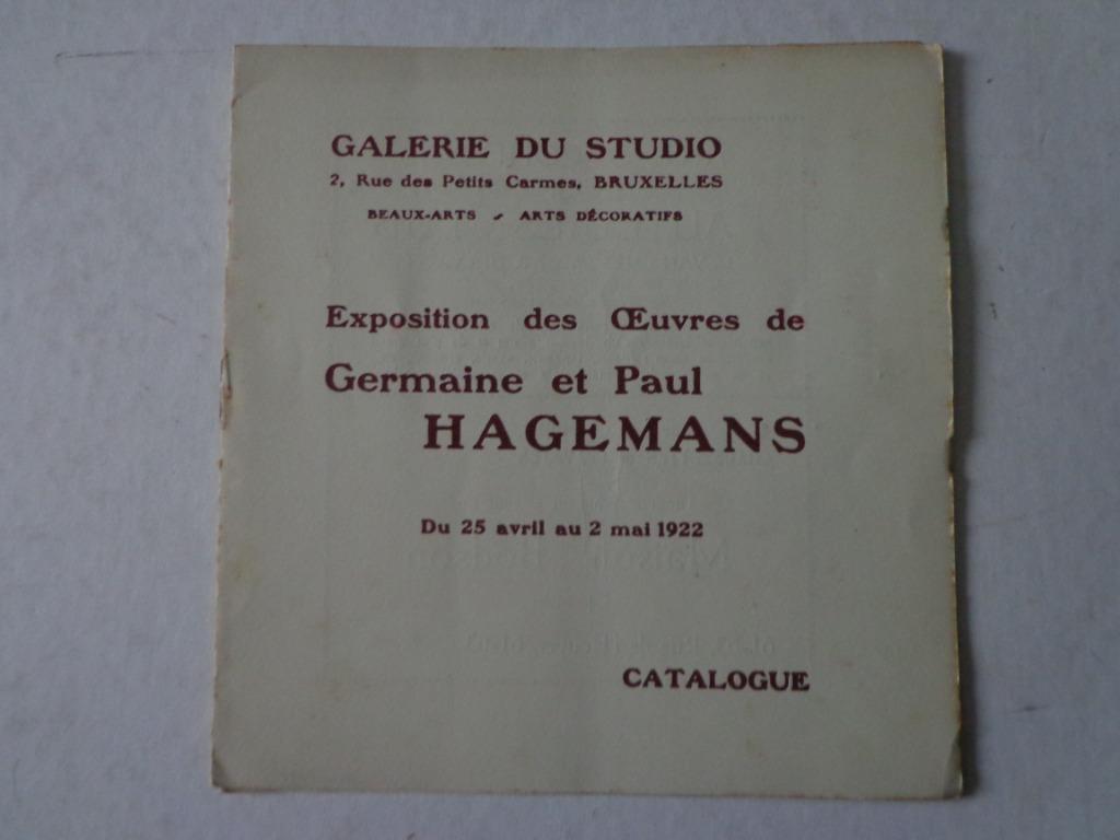 catalogus Germaine en Paul Hagemans uit 1922, Enlèvement ou Envoi, Utilisé, Peinture et dessin, Paul Hagemans