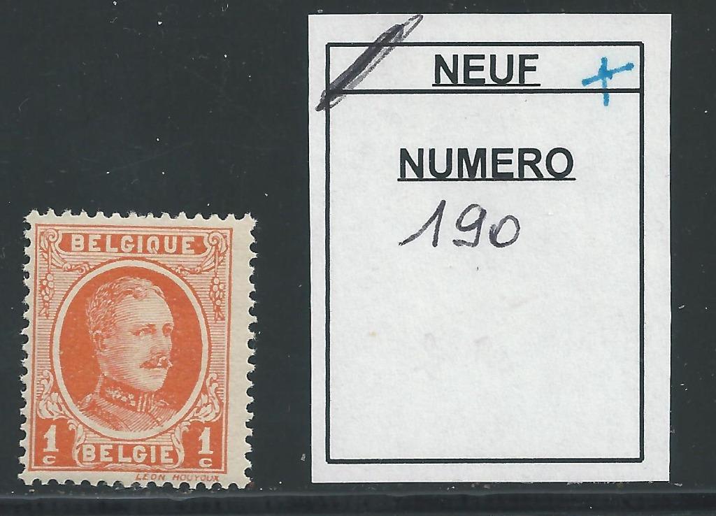 Timbre neuf ** Belgique N 190, Enlèvement ou Envoi, Non oblitéré, Neuf