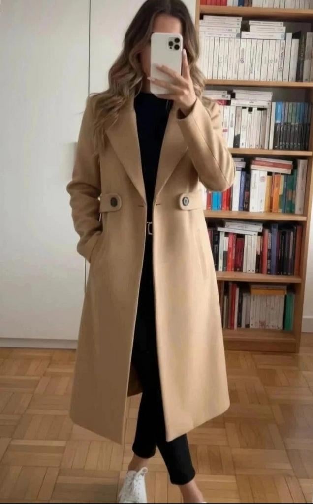 Manteau trench avec une ceinture femme style elegant, Enlèvement ou Envoi, Neuf, Taille 38/40 (M), Beige