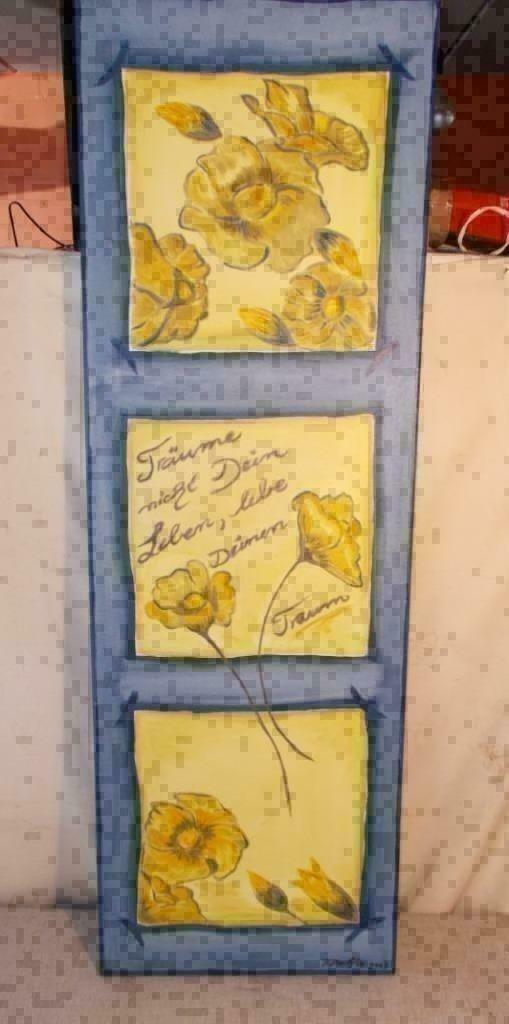 Mooi op doek geschilderd Stilleven 'Droom Bloemen' - 120x40, Ophalen of Verzenden